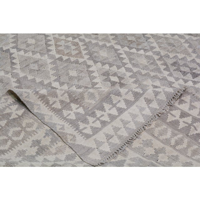 Afghan Navajo Style Flatweave Wool Kilim, 8'2''x9'4'' For Sale In New York - Image 6 of 6