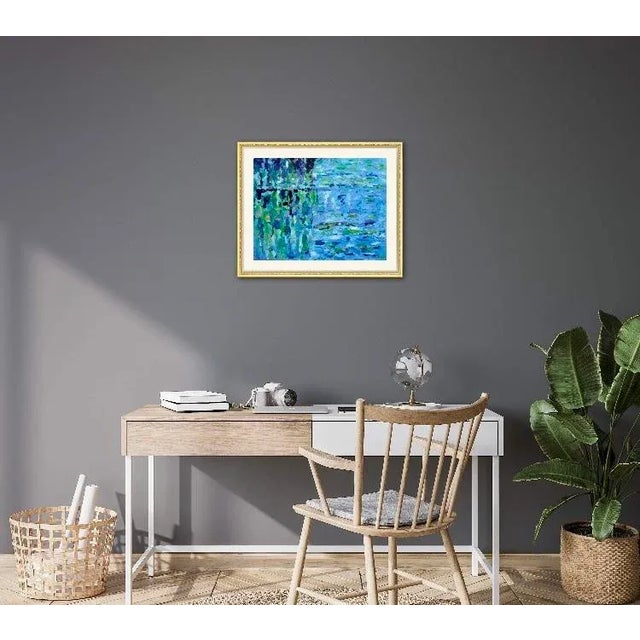 Contemporary Water Gardens Impressionist Oil Painting For Sale - Image 3 of 6