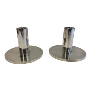 Pair of 1980s Calvin Klein Candlesticks For Sale