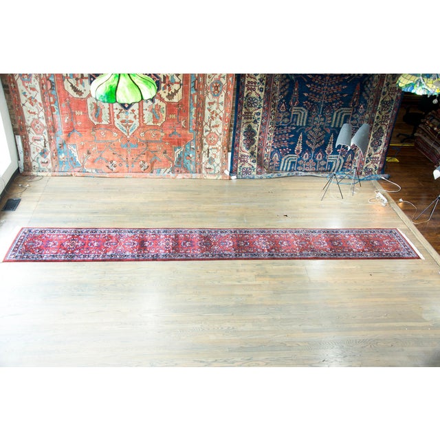 Mid-20th Century Persian Sarouk Runner For Sale In Chicago - Image 6 of 15