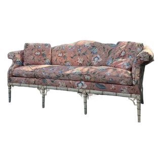 Vintage Mark Hampton for Hickory Chair Camelback Floral Sofa For Sale