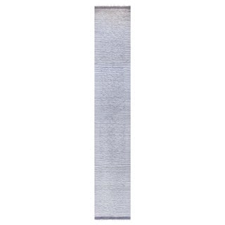 Modern Goat Hair Runner with Subtle Geometric Texture by Doris Leslie Blau For Sale