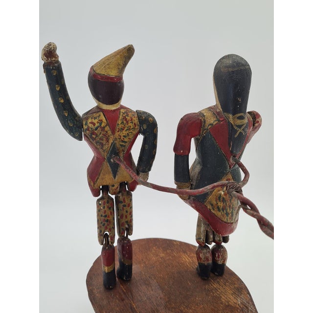 Wood Wooden Folk Moving Toy Dancing Couple in Polychrome, 1900 For Sale - Image 7 of 15