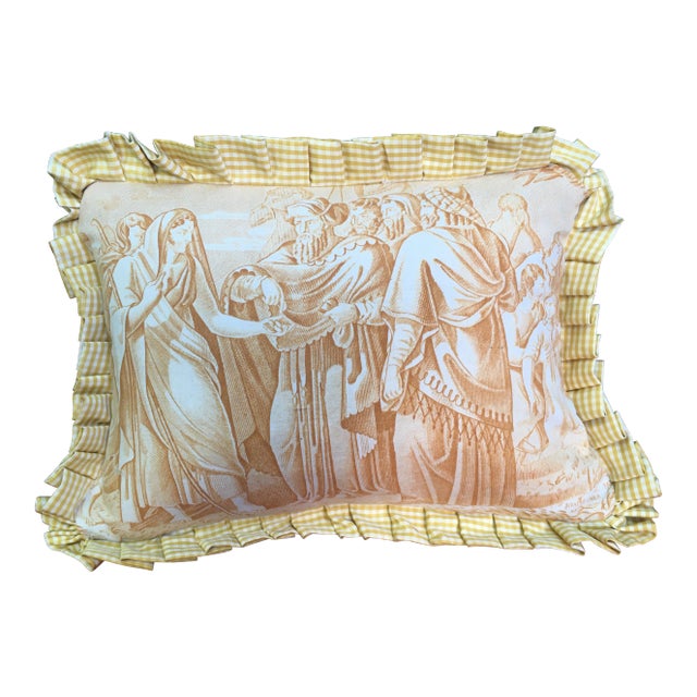 Antique Toile Pillow For Sale