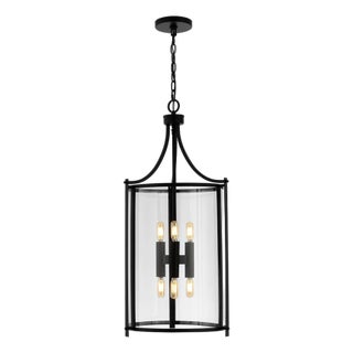 Venzor 6-Light 15" Lantern Pendant in Bronze For Sale
