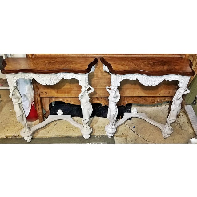 Vintage 1920s Figural Console Table, 2 Available For Sale - Image 10 of 10