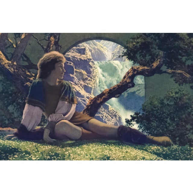 American 1925 Maxfield Parrish Lithograph "The Knave" For Sale - Image 3 of 5
