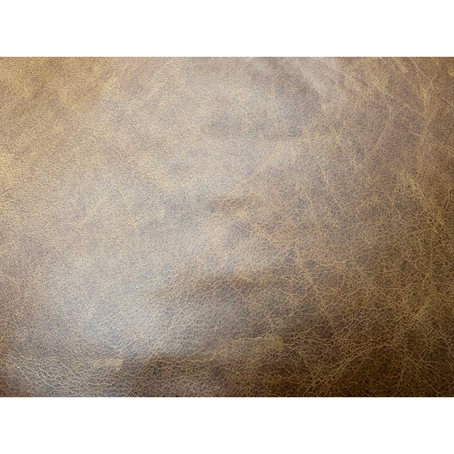 Textile Rh Library Leather Swivel Chair – Classic Depth Italian Brompton Leather | Chestnut | Handcrafted in Usa For Sale - Image 7 of 18