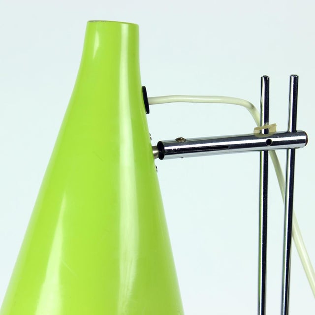 Czechoslovakian Green Table Lamp in Metal by Lidokov, 1960s For Sale - Image 10 of 14