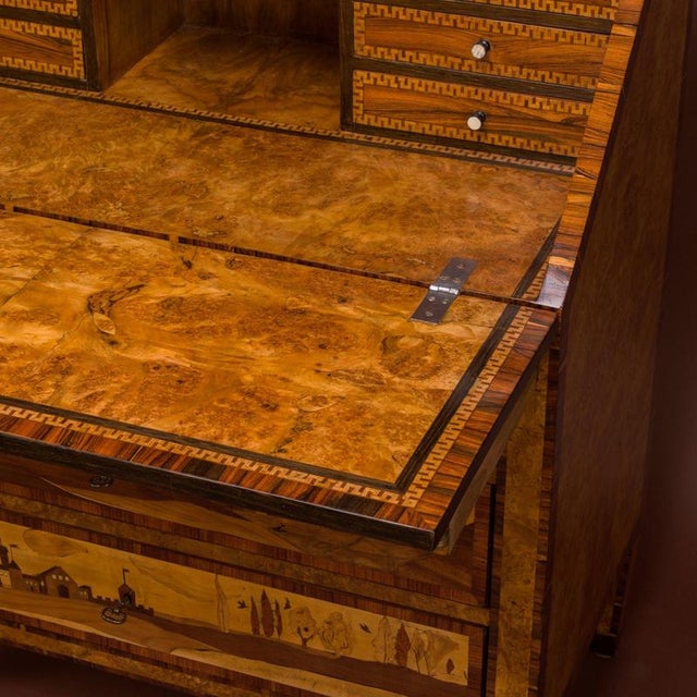Neoclassical Writing Desk with Marquetry, 1826 For Sale - Image 11 of 18