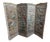 19th Century Meiji Japanese Four-Panel Folding Screen in Painted Silk For Sale