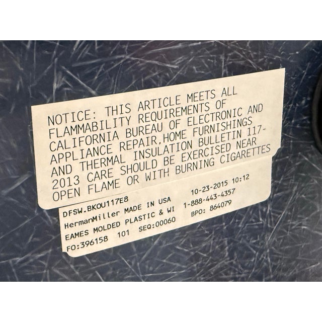 Eames Charles + Ray Eames Herman Miller Molded Fiberglass Chairs, Set of Eight For Sale - Image 4 of 12