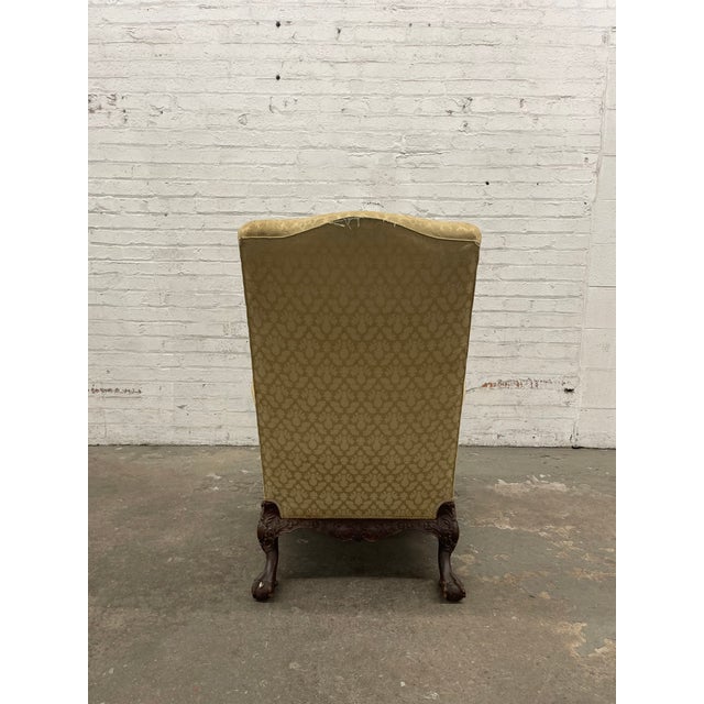 Wood Antique 19th Century English Chippendale Open Arm Host Chair For Sale - Image 7 of 13
