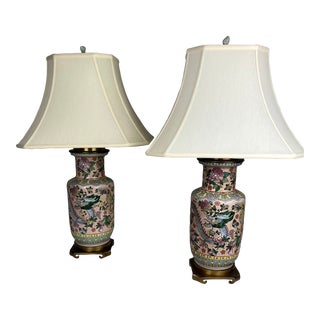 1980s Maitland-Smith Dragon Table Lamps-A Pair For Sale