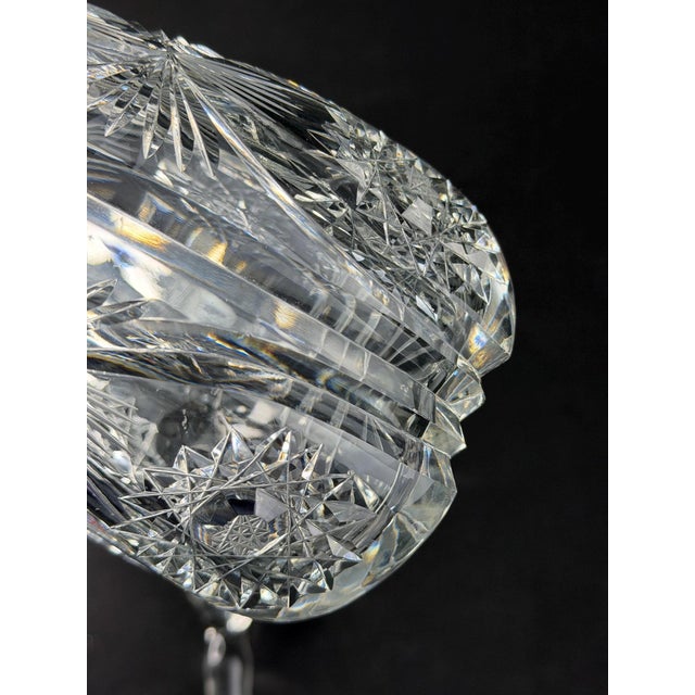 Cut Crystal Decanter with Silver-Mounted Collar, 1920s For Sale - Image 8 of 10