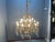 Large Florentine Tole Chandelier with Murano Glass Flowers, Italy, 1950s For Sale - Image 3 of 18