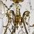 Rococo Vintage Brass and Crystal Chandelier 5 Light Baroque Rococo Revival Made in Sweden For Sale - Image 3 of 18
