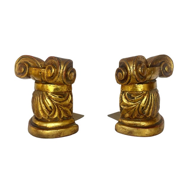 1960s Italian Neoclassical Gilded Bookends - a Pair For Sale In Atlanta - Image 6 of 6