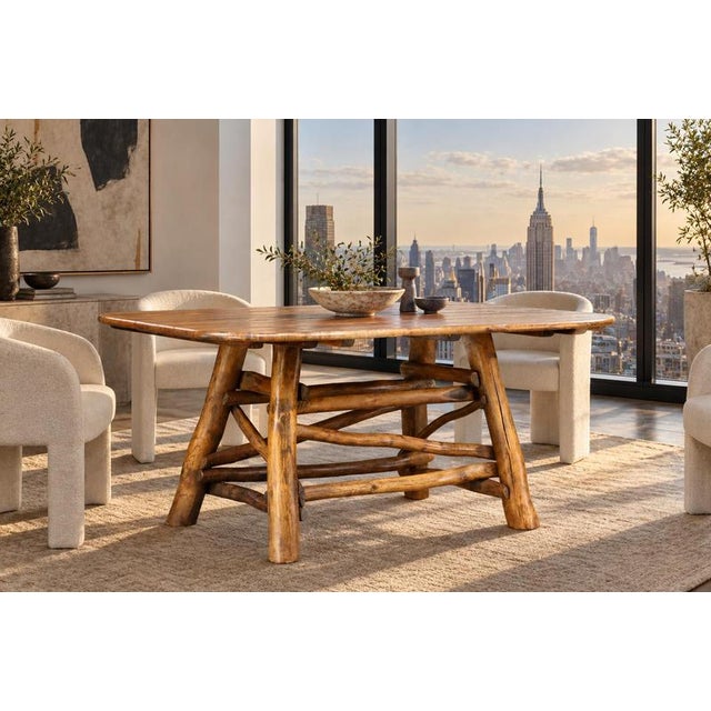 Rustic Sculptural Wooden Dining Table with Organic Branch Base, 1950s For Sale - Image 11 of 12