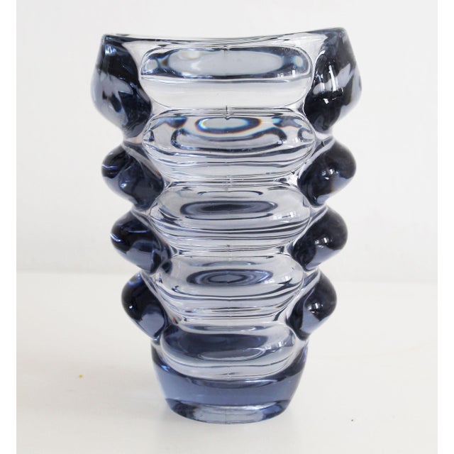 Vintage Bohemian Glass Vase by Vladislav Urban for Hermanova Hut Glasswork, 1962 For Sale - Image 11 of 15