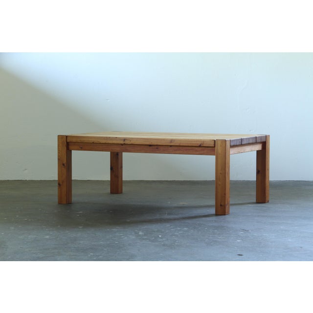 Danish Chunky Pine Wood Coffee Table, 1970 For Sale - Image 15 of 18