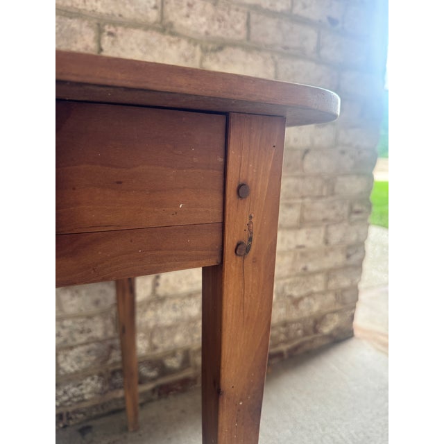 Vintage Wooden Side Table With Drawer For Sale - Image 11 of 16