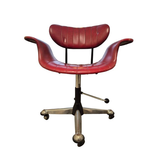 Vintage Italian Swivel Office Chair by Gastone Rinaldi for Rima, 1950s For Sale - Image 12 of 12