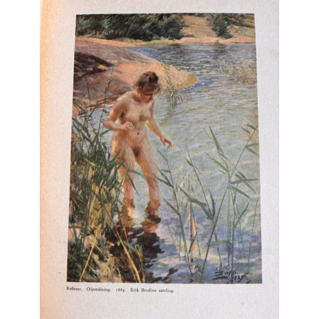 The Reflection by Anders Zorn Original Published Color Lithograph, Female Nude, Printed in Sweden 1928 For Sale - Image 9 of 10