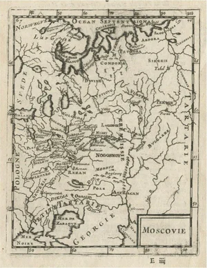 Antique Map of Ukraine and Russia, 1683