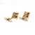 Mid-Century Modern Pair of Mid-Century Platinum-Topped 18k Gold & Diamond Cufflinks For Sale - Image 3 of 11