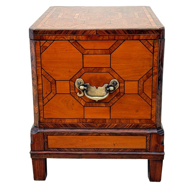 Wood 18th Century George II Satinwood and Kingwood Cellarette Box, 1755 For Sale - Image 7 of 15