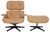 Lounge Chair with Ottoman in Caramel Coloured Leather by Charles Eames for Vitra, Set of 2 For Sale