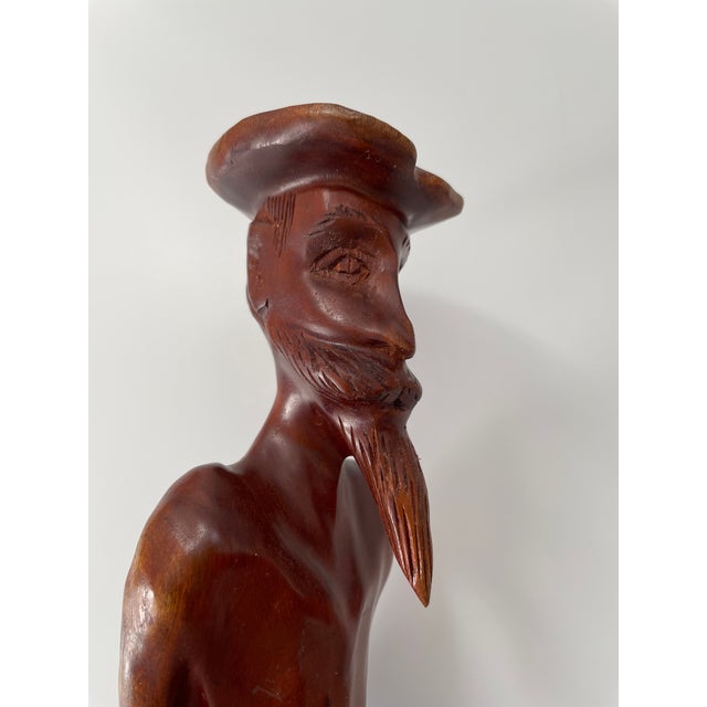 Vintage Don Quixote Wood Carving Sculpture For Sale - Image 9 of 15