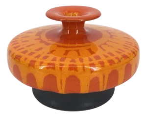 Fat Lava Glazed Ceramic Vase from Hutschenreuther, Germany, 1970s