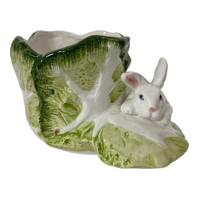 Rabbit and Cabbage Planter For Sale