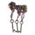 Three Antique Skeleton Keys With Multicolor Tassels For Sale