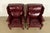 1980s Hancock & Moore Chippendale Wingback Leather Lounge Chairs | Pair For Sale - Image 5 of 14