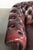 Animal Skin Cowhide Chesterfield 2.5-Seater Sofa in Oxblood Red For Sale - Image 7 of 14