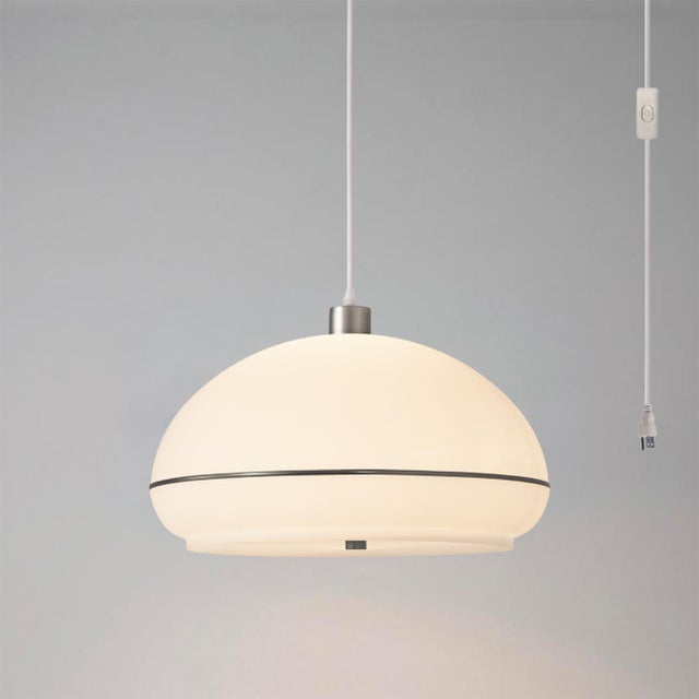 Nova Morelli Pendant Swag Light Kit by Nova of California - Mid Century Modern, Lucite Shade, Black Nickel Steel, Dimmable For Sale - Image 4 of 6