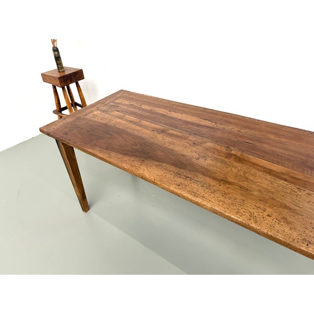 Farmhouse Table in Walnut with Tapered Legs, 1950s For Sale - Image 17 of 18