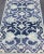 Modern Hand-Knotted Oushak Rug in Wool With Sub-Geometric Design in Blue For Sale In Atlanta - Image 6 of 9