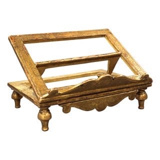 Antique Italian Gilded Table Lectern, 1800s For Sale