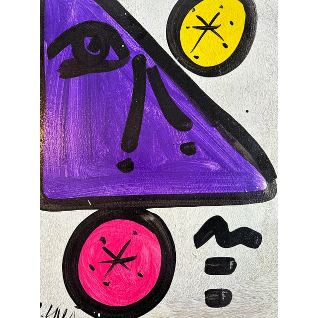 Abstract Expressionism Mirovian Style Original Peter Keil Painting For Sale - Image 3 of 7