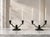 Splendid and rare pair of art deco danish candlesticks, model number 1770, designed by the renowned sculptor and...