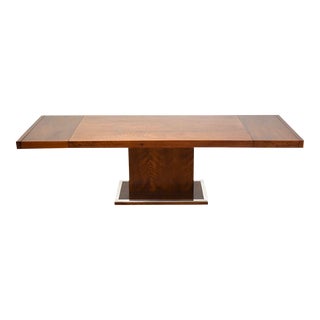 Walnut and Aluminum Dining Table For Sale