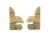 Mid-Century Modern Vintage Hand Carved Striped Onyx Marble Split Fleur De Lis Bookends For Sale - Image 3 of 8