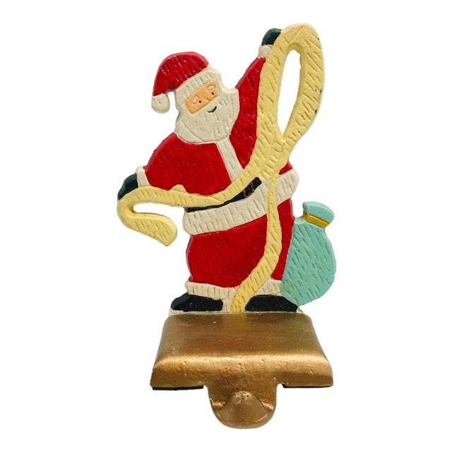 Vintage Santa Claus Stocking Hanger For Sale