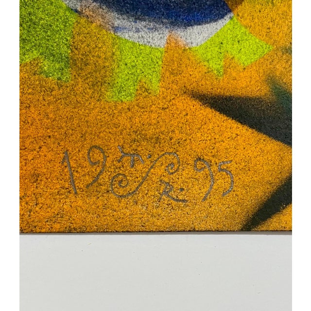 Mason Rader, Surrealist Spray Paint Painting Mixed Media Rosie Palm Mason Rader Pop Art, 1995 For Sale - Image 4 of 6