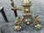 Large Early 20th Century Brass Andirons/Firedogs/Chenets With Lion Heads Ball & Claw Feet- a Pair For Sale - Image 4 of 12