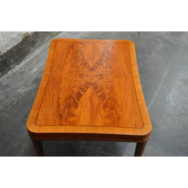 Swedish Art Moderne Walnut Intarsia Coffee or Side Table For Sale In Atlanta - Image 6 of 9